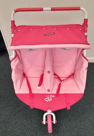 Pink Twin Pushchair 